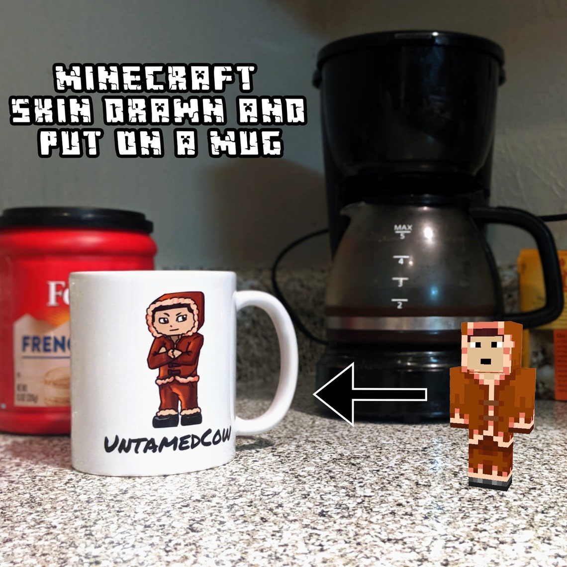 Custom Minecraft Character on A Mug 11 Oz. Get Your Minecraft Etsy