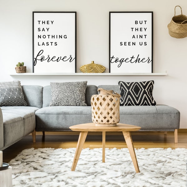 Wall Art Print - Set of 2 - "Forever After All" - Fine Art Prints - Multiple Sizes - Home Decor - Country - Farmhouse