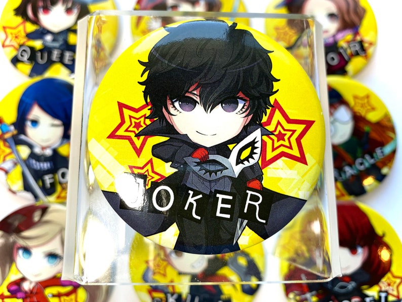 Buttons JokerRyujiAnnYusukeMakotoFutabaHaruAkechiKasumi Cute Badges PERSONA 5 ROYAL