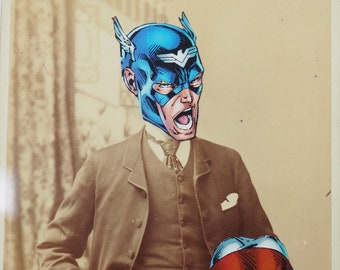 Captain America Greeting Card | Funny Avengers Art Card