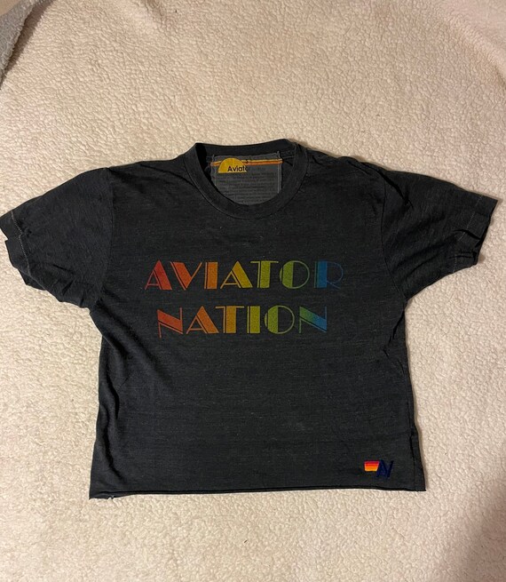 Aviator Nation Cropped Tee | Etsy