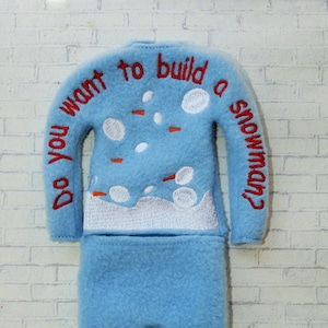 Elf Snowman Sweater and Pants, Elf Snowball Sweater