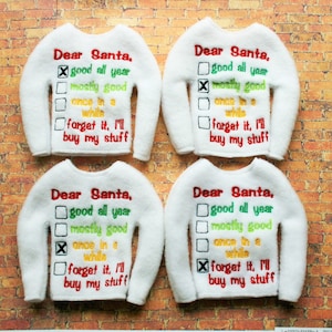 Christmas Elf Doll, Dear Santa List, Dear Santa Elf Shirt