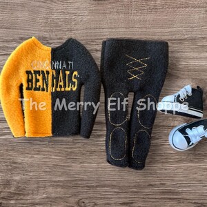 Christmas Elf Doll, Elf Football Sweater, Sports Sweater and Pants