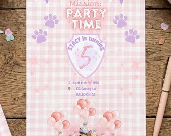 Cute Pastel Party Invitation Template