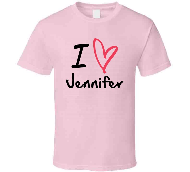 I Love Heart Jennifer Custom Name Personalized Valentine's | Etsy