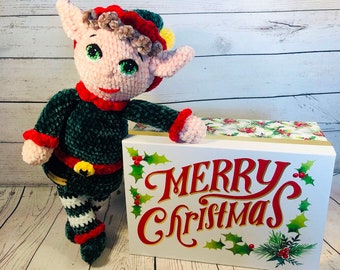 Christmas Elf - Crochet Elf, Amigurumi Elf, Stuffed Animals and Toys, Handmade in Canada, Ready to ship