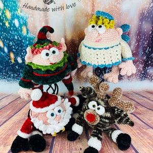 SANTA&#39;s TEAM - 4 crochet amigurumi patterns PDF files