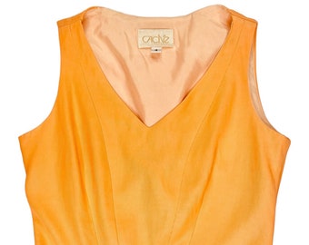 Vintage 90s CACHE orange fitted tank top - Size 4
