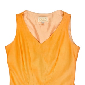 Vintage 90s CACHE orange fitted tank top - Size 4