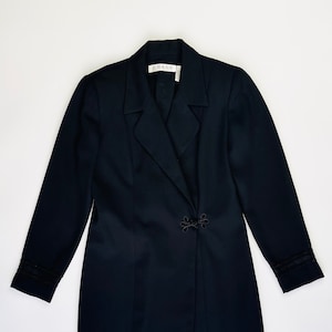 Vintage 80s black Chinoise blazer dress - Size 4