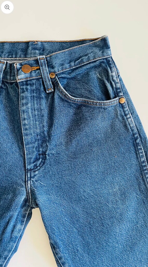 Vintage Wrangler blue slim straight fit jeans - S… - image 2