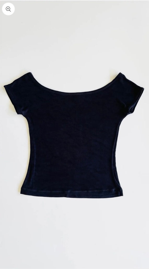 Vintage navy 90s BCBG Max Azria knit top - Size X… - image 1