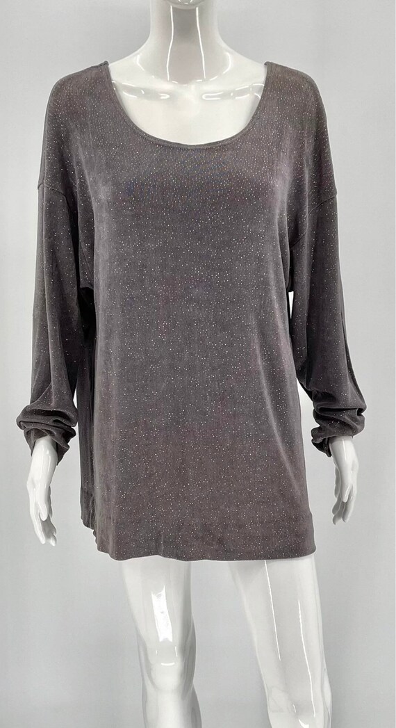 Vintage 90s grey glitter tunic or mini dress - Siz