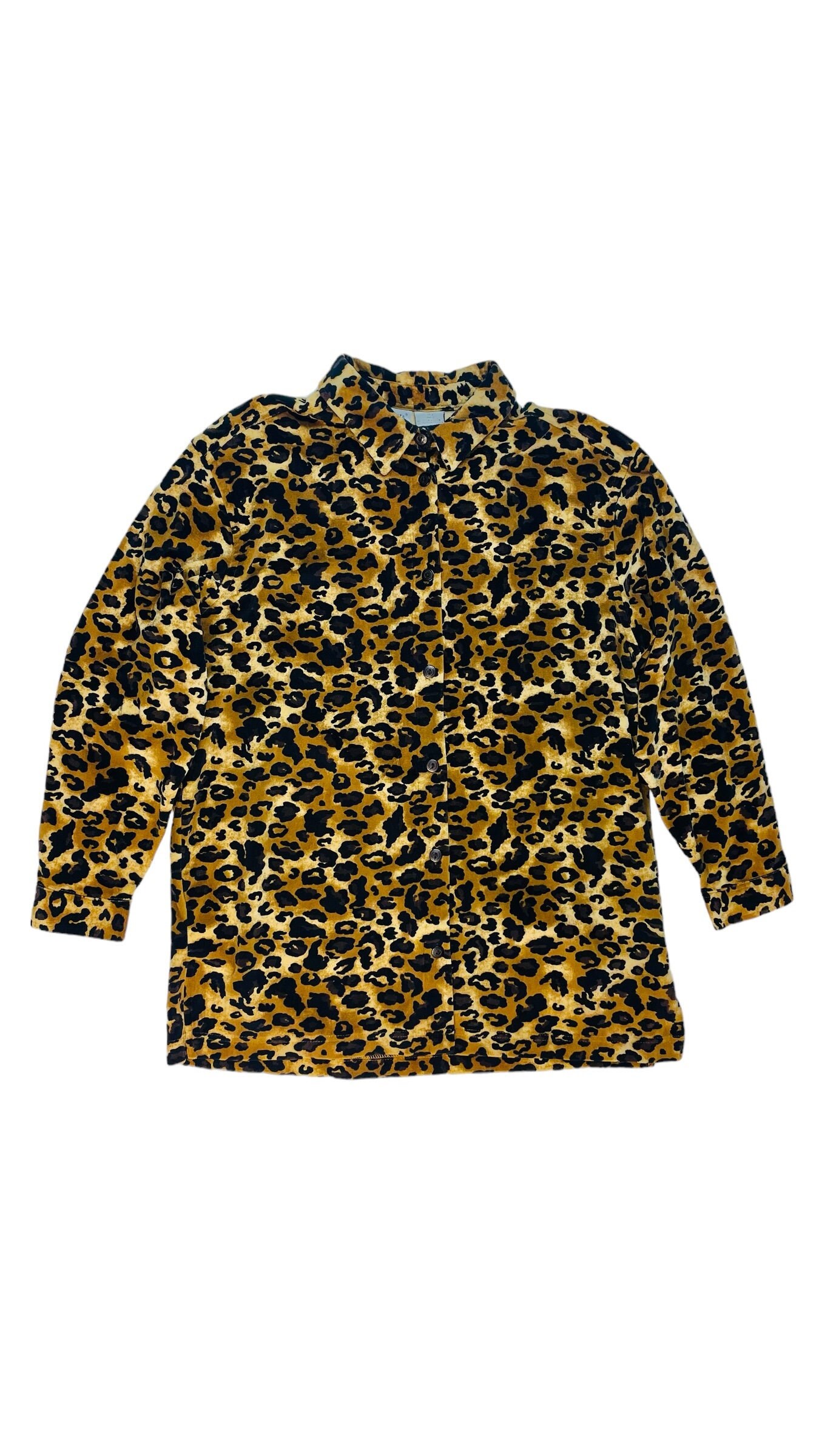 Vintage 90s NWT Velvet Leopard Print Long Sleeve Button up Vintage 90s NWT Velvet Leopard Print Long Sleeve Button up