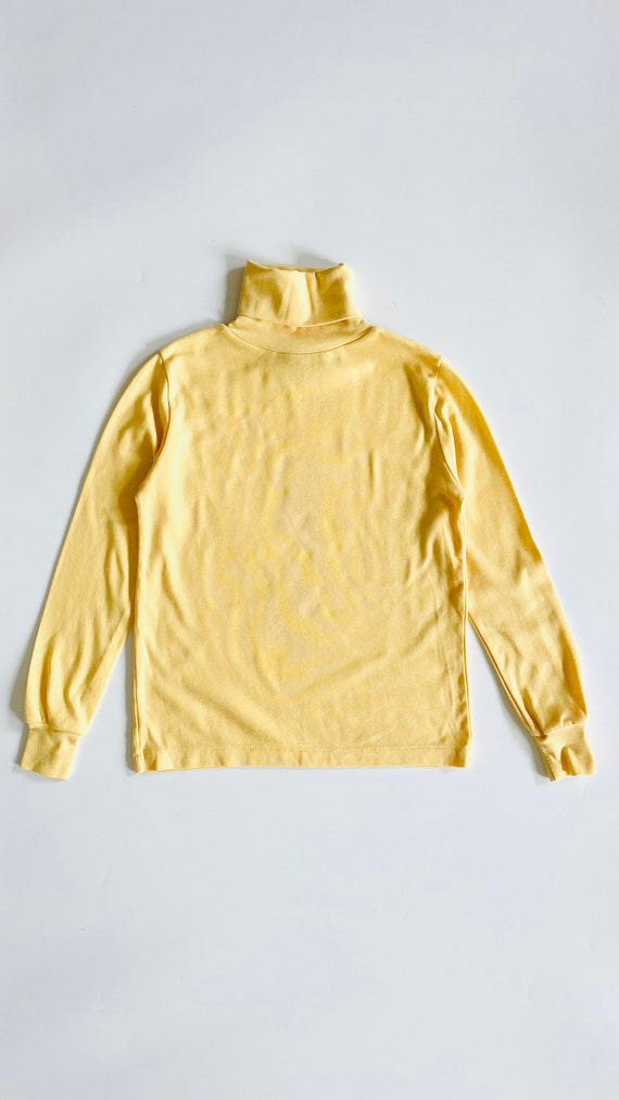 Diane von Furstenberg, Vintage 70s Diane Von Furstenberg yellow knit turtleneck - Size S