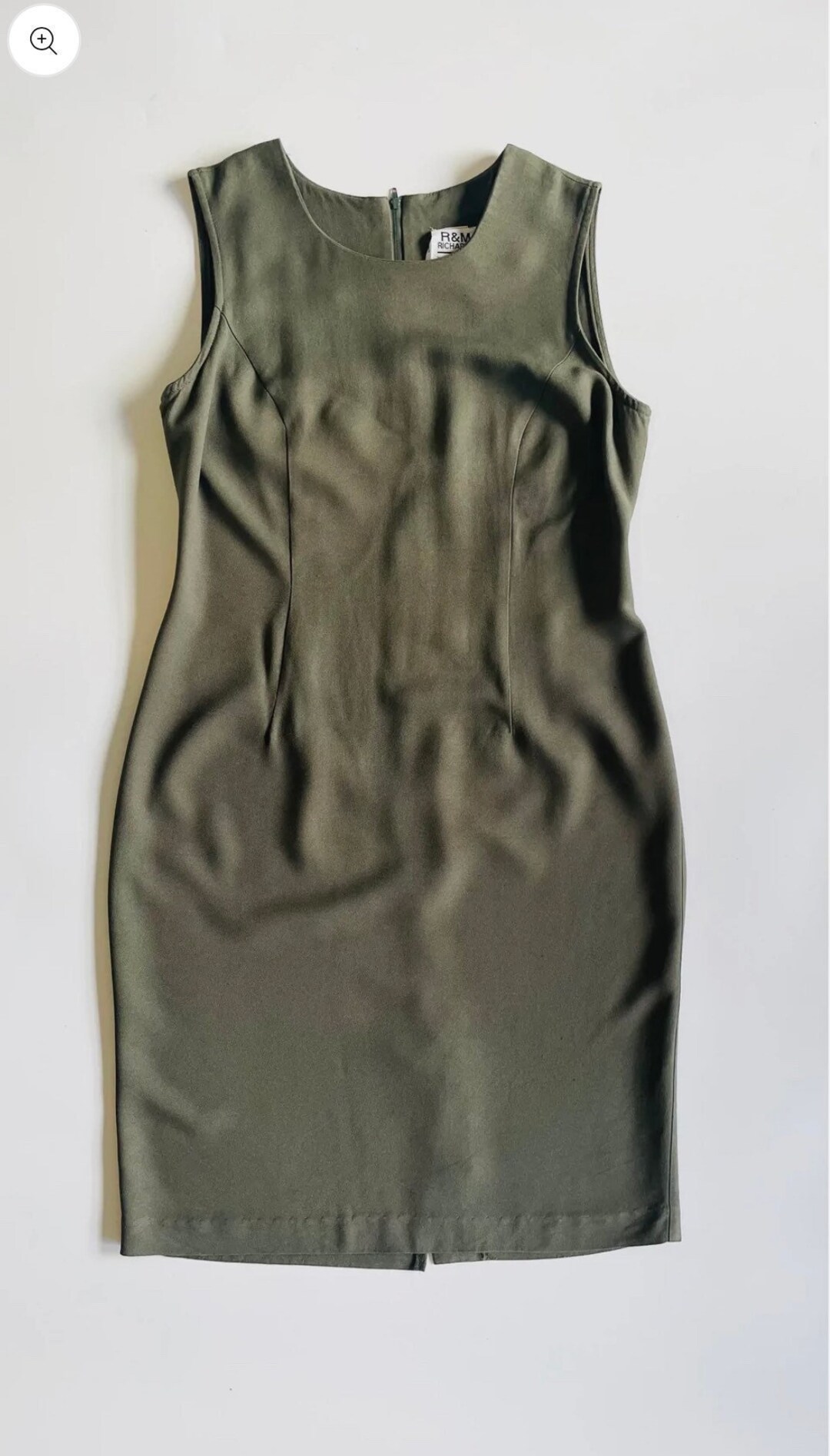 army green shift dress Army Green Colour Shift Dress With Pin-tuck Yoke – Suparshavstudio main image 0