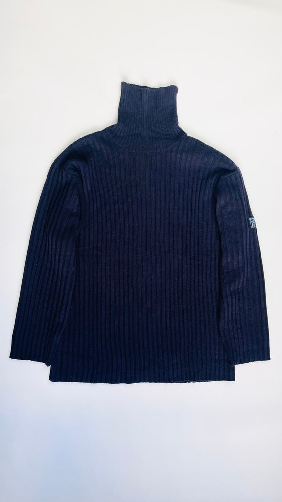 Vintage 90s Southpole navy turtleneck large rib kn