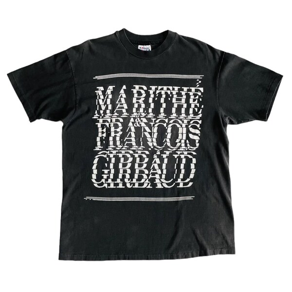 Vintage 90s Black MARITHE & FRANCIOS GIRBAUD logo t-shirt  - Size L