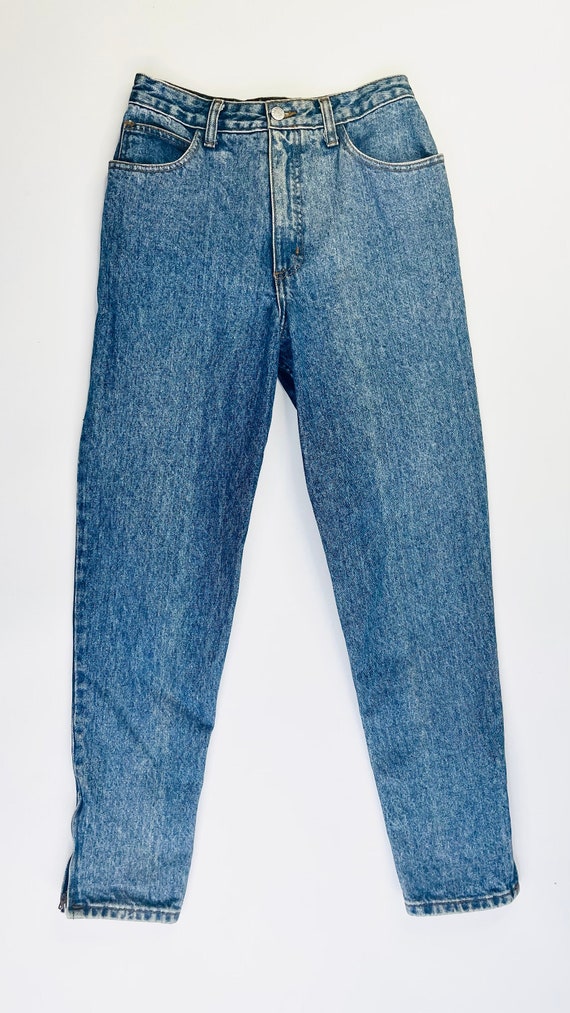 Vintage 90s GUESS mid blue high rise slim cut jean