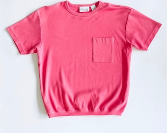 Vintage 90s Nordstrom bubblegum pink t-shirt - Size M