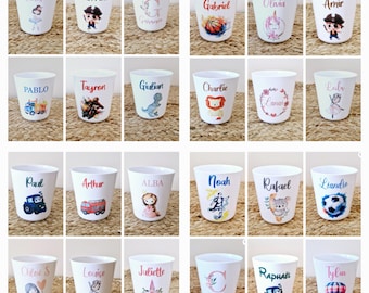 Gobelet enfant personnalisé , cadeau enfant , gobelet incassable, rentrée scolaire, cadeau personnalisé, gobelet, verre, maternelle, école