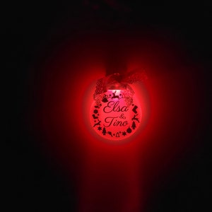 Boule de Noel en lumineuse personnalisée décoration de noël boule de noël personnalisable image 4