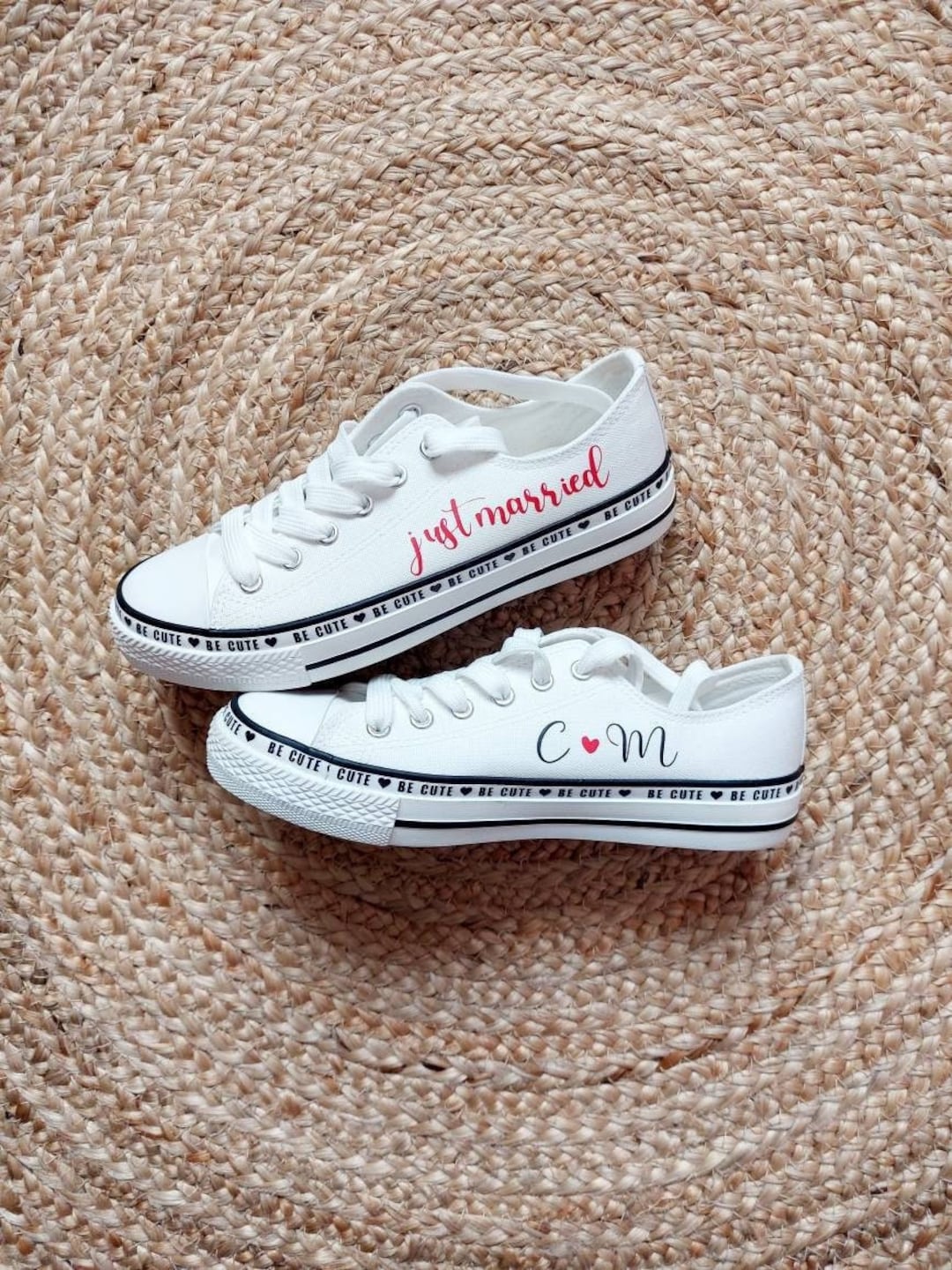 Just Married Converse De Mariage Personalized Wedding Shoes
