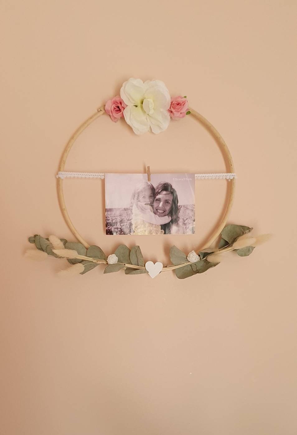 Attrape Rêve Pèle Mêle et Fleurs Séchées