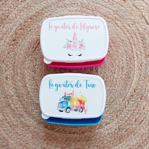 Boite à goûter personnalisable-boite à goûter prénom-boite à goûter enfant - boite à goûter maternelle - boite à goûter personnalisé