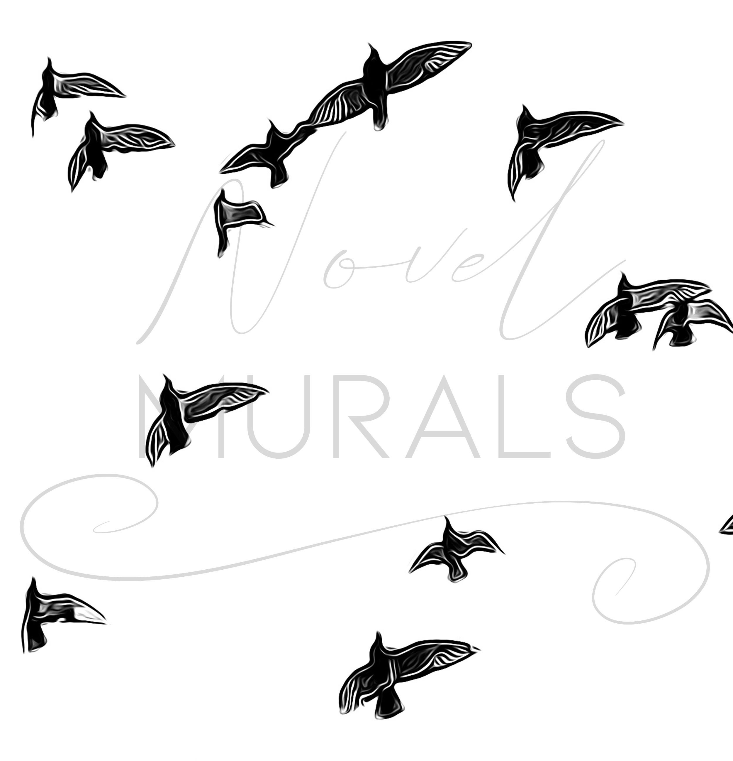 Black and White Birds Digital Download Printable Artwork | Etsy