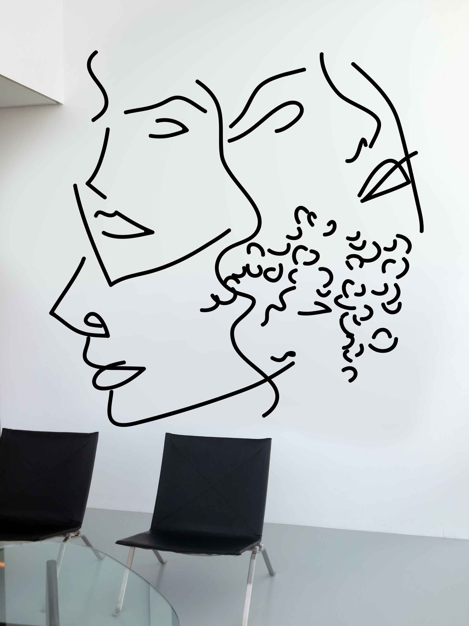 Line Art Wallpaper Minimalist Face Line Art Wallpaper Face Etsy