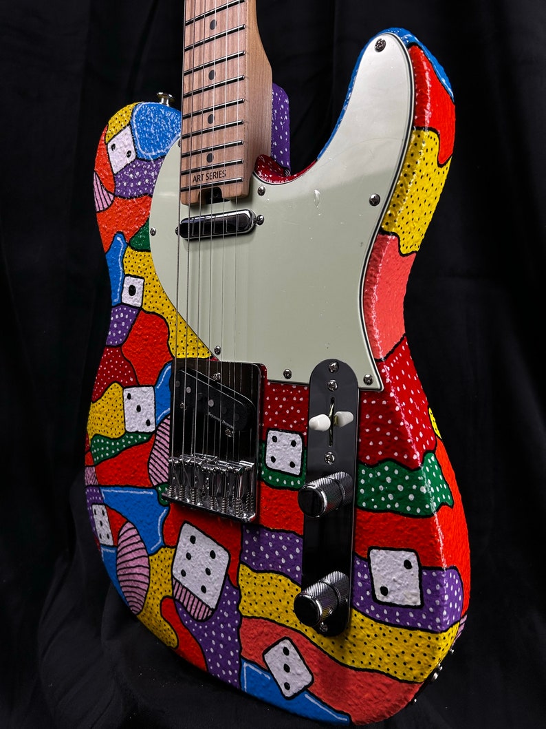 Hand Painted Electric Guitar by Lyman Art Serirs # 3 - Etsy