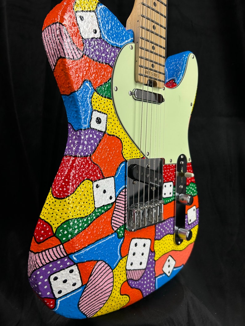 Hand Painted Electric Guitar by Lyman Art Serirs # 3 - Etsy