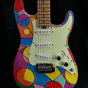 Handbemalte E-Gitarre von Lyman Art Serirs # 2