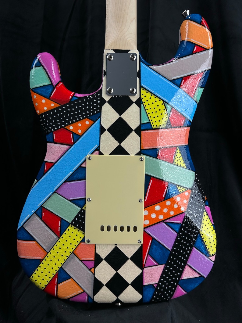 Hand Painted Electric Guitar by Lyman Art Serirs # 7 - Etsy