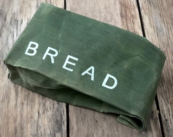 Beeswax Bread Bag - BREAD block print