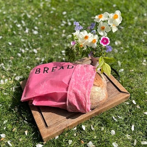 Beeswax Bread Bag - Special edition pink