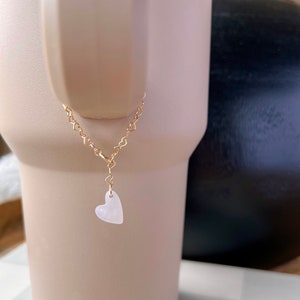 Stanley Cup Heart Charm by The Neon Cactus Studio | Stanley Cup Accessories | Stanley Quencher Charm