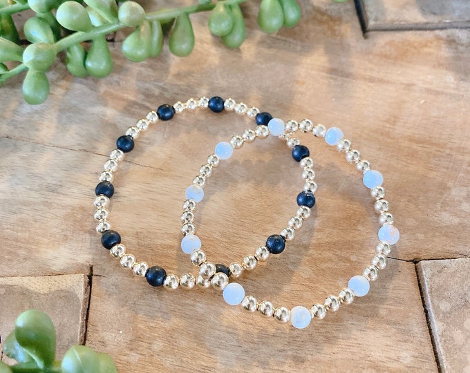 Gold Ball Beaded Bracelet Personalized Beaded Name Bracelet Etsy