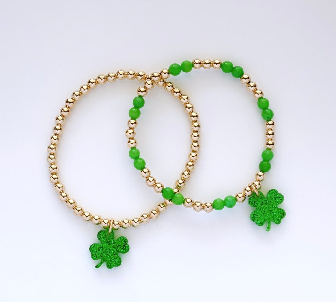 Luck of the Irish Bracelet 14kt gold filled Beaded Bracelet Etsy