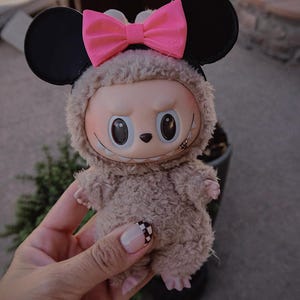 Minnie Ears | Mouse Ears with Bow  for Labubu | Labubu Minnie Ears | Labubu Mickey and Minnie Ears