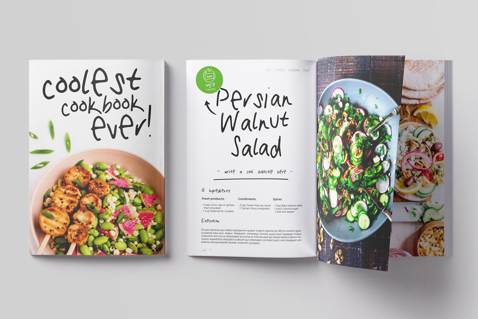 32 Pages Cool CookBook Magazine Template Etsy