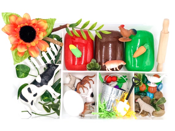 Farm Play Dough Kit Animal Play Dough Kit Farm Sensory Kit