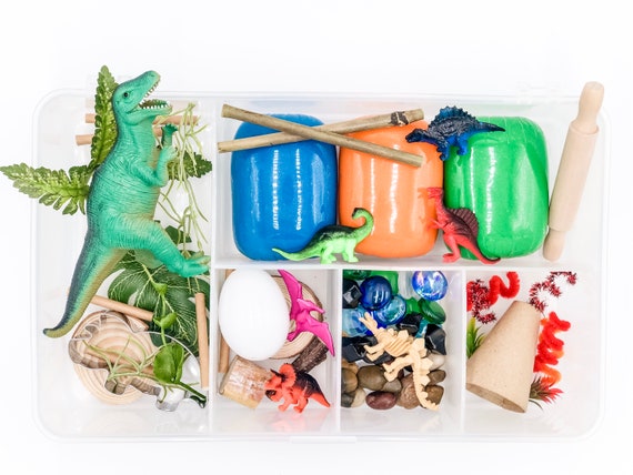 Dinosaur Play Dough Kit Dinosaur Sensory Kit Dino Busy Box