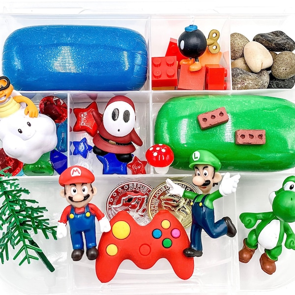 Super Mario Play Doh Set - Etsy