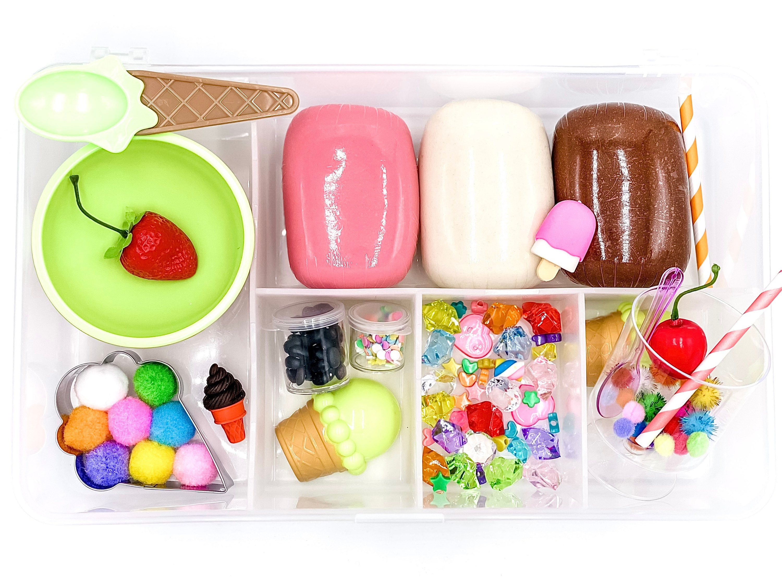 Ice Cream Shop Play Dough Kit Ice Cream Sensory Play Ice - Etsy