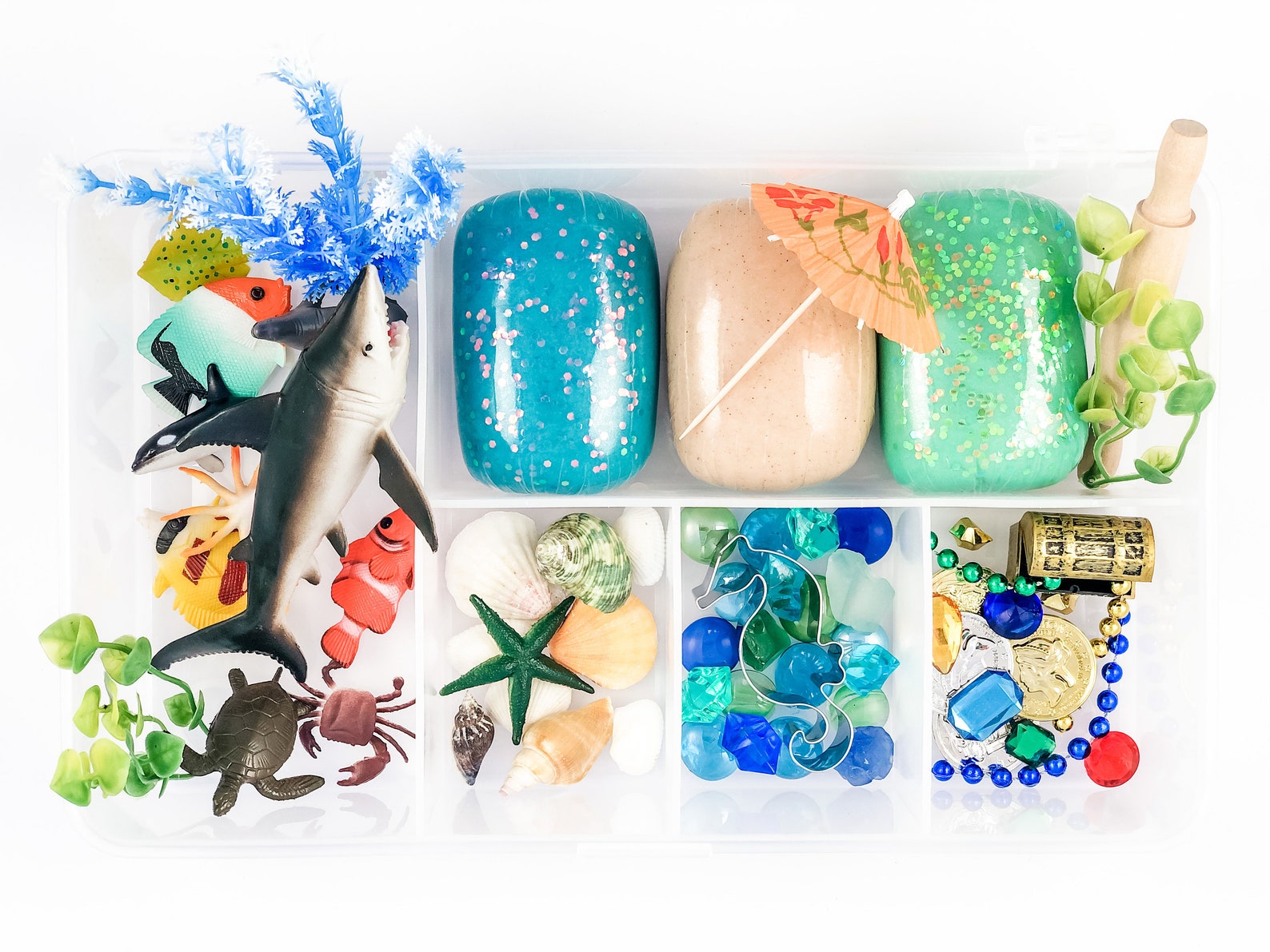 Ocean Play Dough Kit Ocean Play Dough Sensory Kit Sea Life Etsy