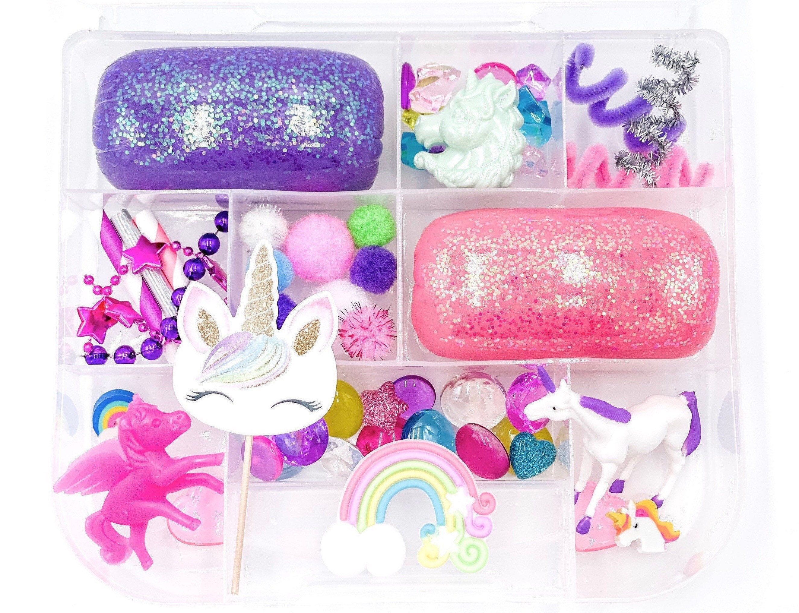 Unicorn Play Dough Kit Unicorn Sensory Bin Fairy Tale Busy - Etsy