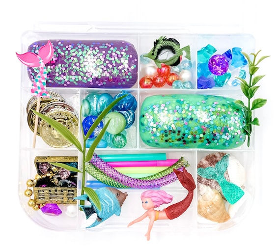 Mermaid Play Dough Kit Mermaid Sensory Kit Ariel Busy Box